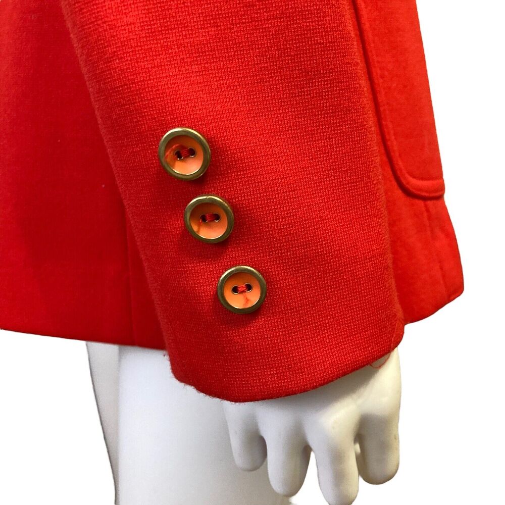 $5 SALE MUST GO Vintage 70s Alex Coleman Sportswear Red Blazer Jacket Size S - Picture 4 of 12